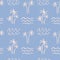 Beach simple boho seamless pattern