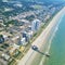 Beach From Sky Looking Down Ocean