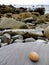 Beach: smooth pebble rough rocks