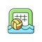 Beach soccer RGB color icon