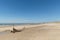 The beach of Soulac, in Medoc, France.