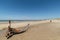 The beach of Soulac, in Medoc, France.