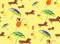 Beach style seamless pattern