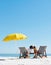 Beach summer umbrella kiss