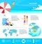 Beach Summer Vacation Tourism Web Infographic