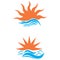 Beach Sun Sunset Sunrise Logo for Branding