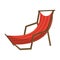 Beach sunchair isolated cartoon symbol