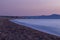 beach at sunset a lonely summer day