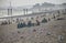 On the beach in the sunshine, Brighton, England.