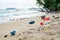 Beach in Thailand ruined by heavy plastic pollution