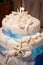 Beach Theme Wedding Cake with Starfish and Shells