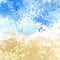 Beach themed watercolour texture background