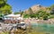 Beach within the thermal springs Kallithea. Rhodes