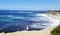Beach time in the sun and sand on the Pacific Ocean - La Jolla, California