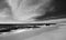 Beach at Todos Santos central Baja California Mexico BCS - black and white