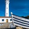 Beach at Torrox on the Costa del Sol in Southern Spain. Torrox has a lighthouse and museum and ruins of Roman Salt works