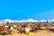 Beach with tourists in summer in Nessebar, Bulgaria