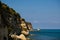 Beach in Tropea, Calabria, blue sky, sea
