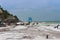 Beach of tropical island holbox, quintana roo, mexico