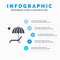 Beach, Umbrella, Bench, Enjoy, Summer Solid Icon Infographics 5 Steps Presentation Background