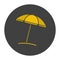 Beach umbrella glyph color icon