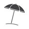 Beach umbrella glyph icon
