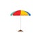 Beach umbrella graphic design template vector