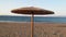 Beach umbrella made by natural materials of the area