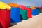 Beach umbrellas in Deauville, Normandy