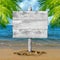 Beach Vacation Blank Sign