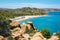 Beach at Vai with beautiful palm forest on east Crete, Greece