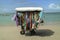 Beach vending cart in northeast Brazil