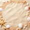 Beach Vibes: Delicate Assembly of Seashells and Starfish on Sand