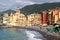 Beach of village of Camogli, Italy