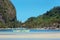 Beach of the village of El Nido, island of Palawan, the Philippines