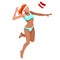 Beach Volley Player Sports Icon Set.3D Isometric Beach Volleyball.Olympics Sporting Championship International Beach Volley