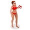 Beach Volley Player Sports Icon Set.Olympics 3D Isometric Beach Volleyball.Sporting Championship International Beach Volley