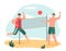 Beach volleyball concept