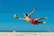 Beach volleyball - man jumping