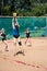 Beach volleyball play girls