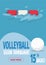 Beach Volleyball Sport Poster Vector Illustration. Summer Playing Beach Volley Team Competition Invitation.