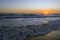 Beach of Vrachos in Preveza during sunset