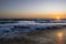 Beach of Vrachos in Preveza during sunset