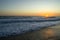 Beach of Vrachos in Preveza during sunset