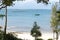 Beach water view from coastal walking path in the city of Huskisson, NSW, Australia, a small coastal town well known as gateway to