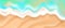 Beach wave top view, vector sea foam, soft sandy background, 3D summer ocean texture border.