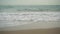 Beach with waves of the sea and the shore of sand. Brown, blue and gray colorsBeach with waves of the sea and the shore of sand.