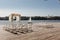 Beach Wedding Day Venue Arch Altar and Chairs