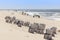 Beach of Westerland, Sylt, on a warm spring day