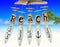 Beach Wind Chime on Beach Background